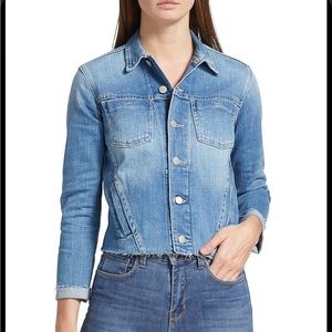 L’Agence cropped denim jacket size small